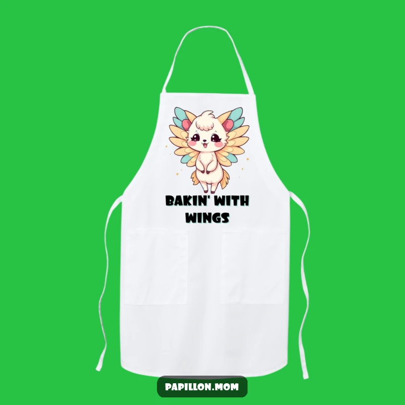 Funny Papillon Lady Apron: Joyful Fluttering Wings – Cook with a Smile!