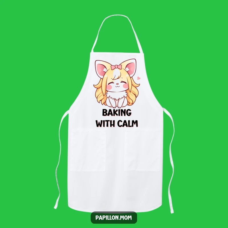 Funny Kawaii Papillon Lady Apron: Cook with a Happy Sigh and Style