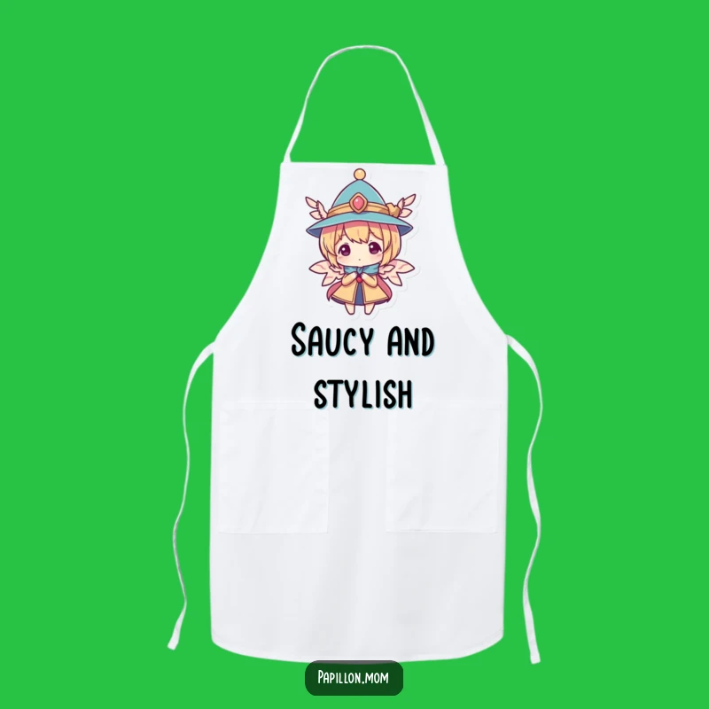 Funny Elegant Hat Character Apron: Cook in Chic Style