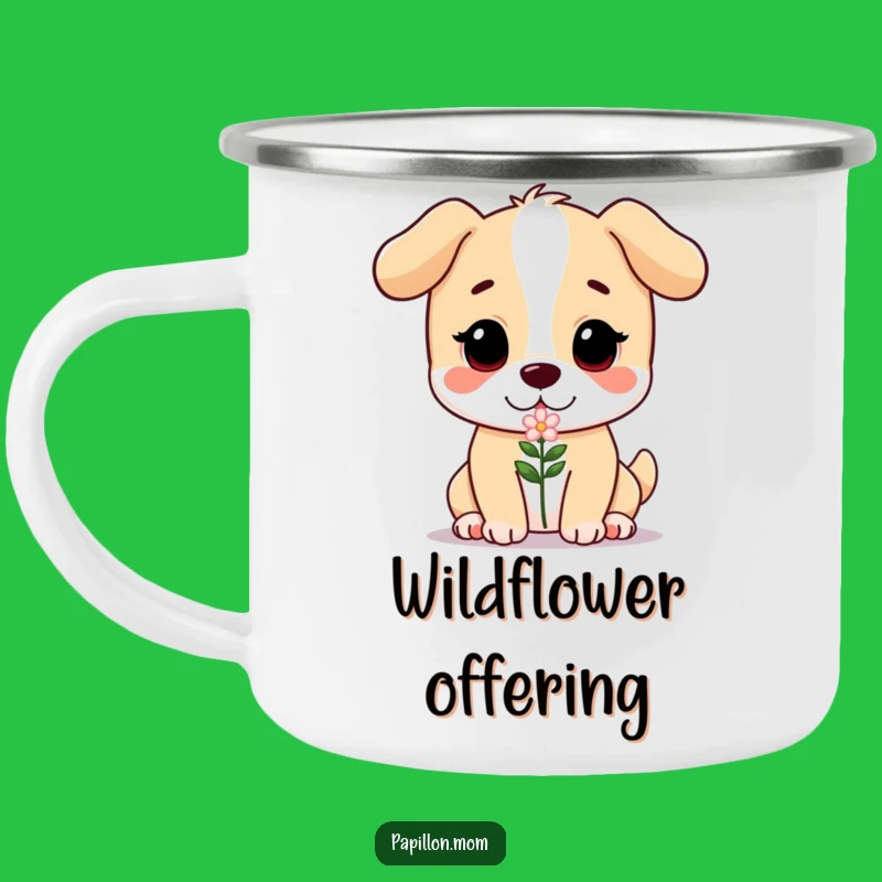 Funny Doggo Flower Camping Mug: Outdoor Gentle Dog Cup Funny Gift