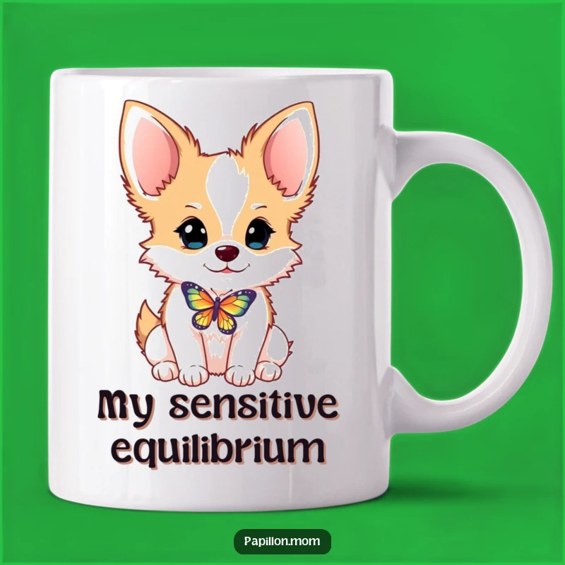 Funny Papillon Butterfly Balance Mug - Unique Funny Gift for Dog Lovers