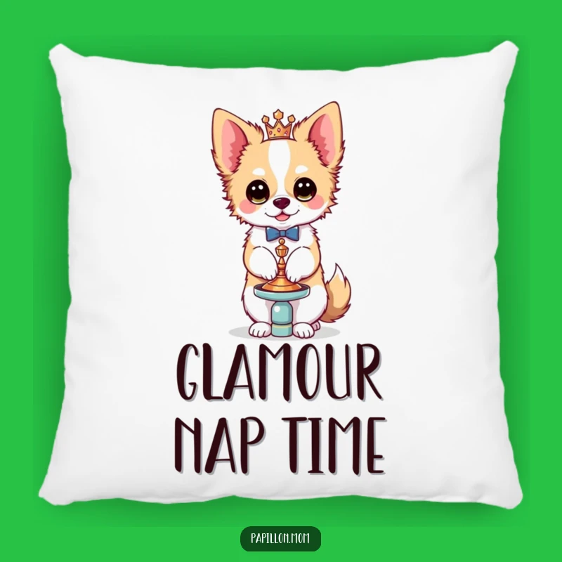 Funny Kawaii Papillon Dog Pillow, Chic Accessory Bichon Cushion, Gift