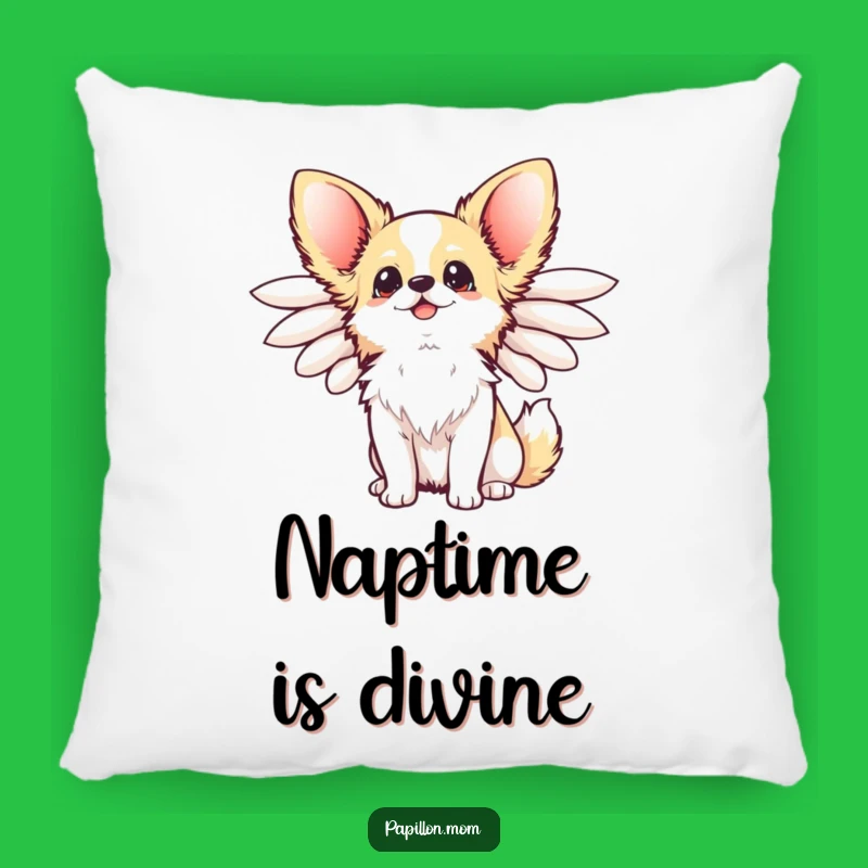 Funny Kawaii Papillon Dog Pillow: Winged Comfort, Adorable Cushion Gift!