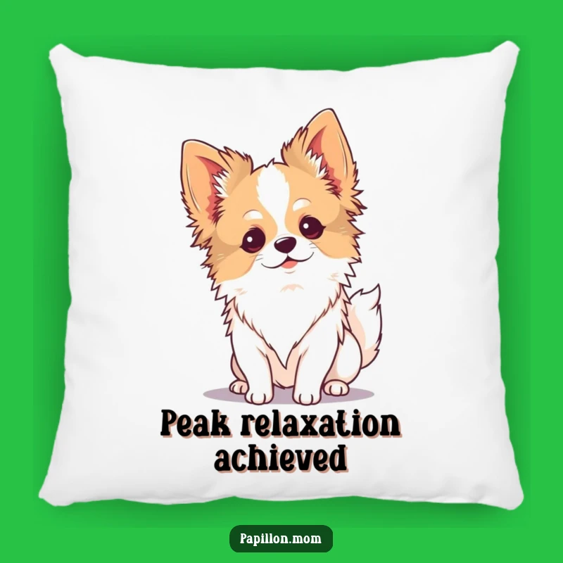 Funny Kawaii Papillon Dog Pillow: Serene Breeze Comfort Gift!