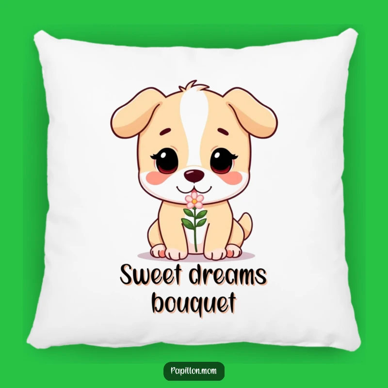 Funny Doggo Flower Pillow: Cozy Gentle Dog Cushion Funny Gift