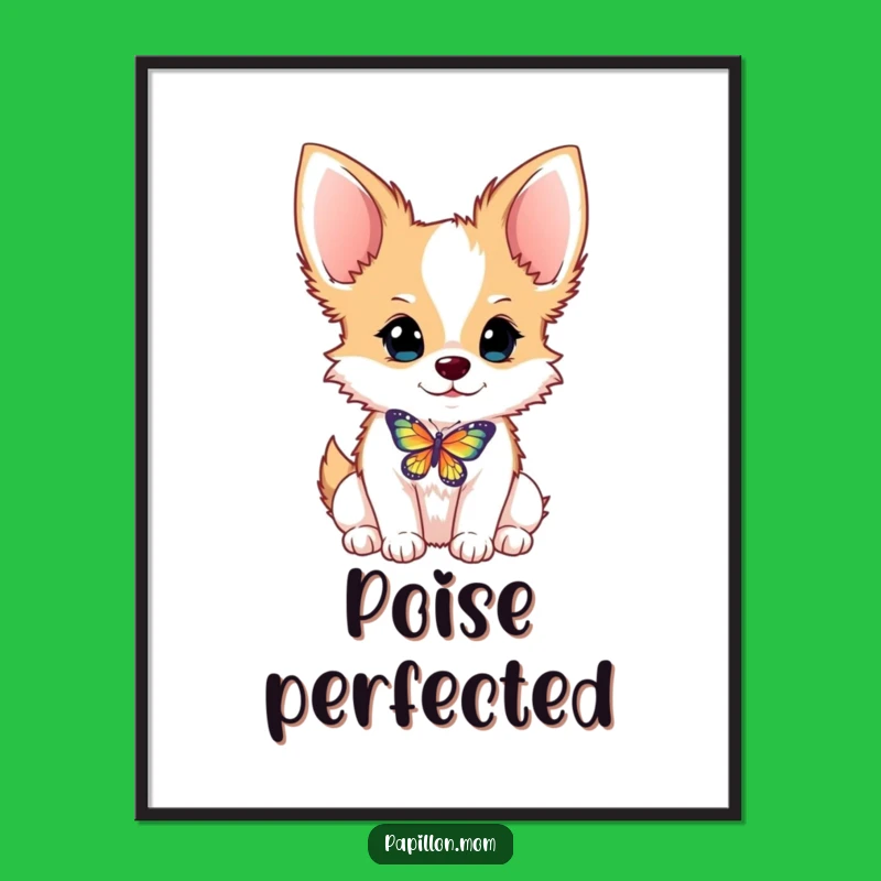 Funny Papillon Butterfly Balance Digital Art - Instant Funny Gift for Wall Decor