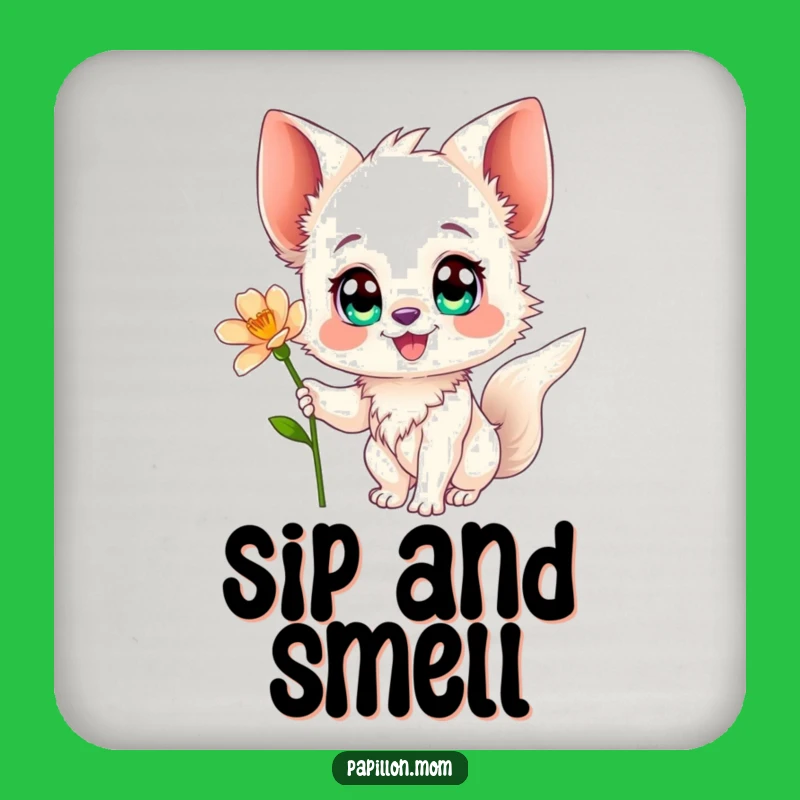 Funny Papillon Coaster Set: Charming Papillon Flower Protection - Chic Funny Gift!