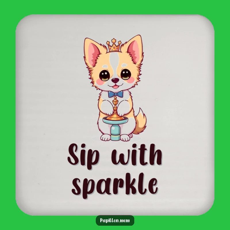 Funny Kawaii Papillon Dog Coaster, Chic Accessory Bichon Protector, Gift