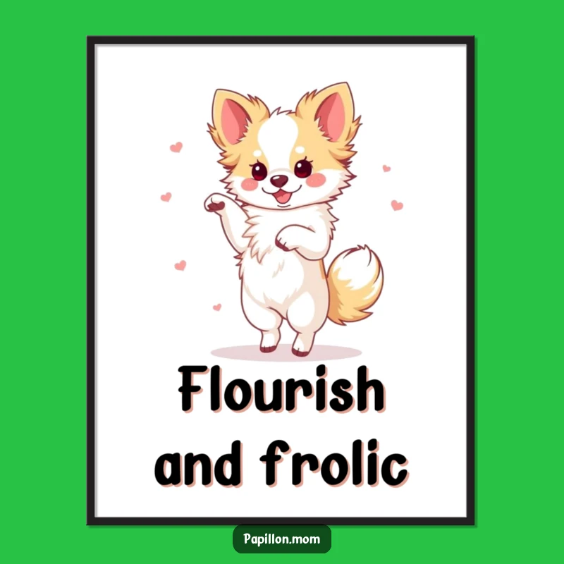 Funny Papillon Dancing Poster: Bring Lively Art Home!