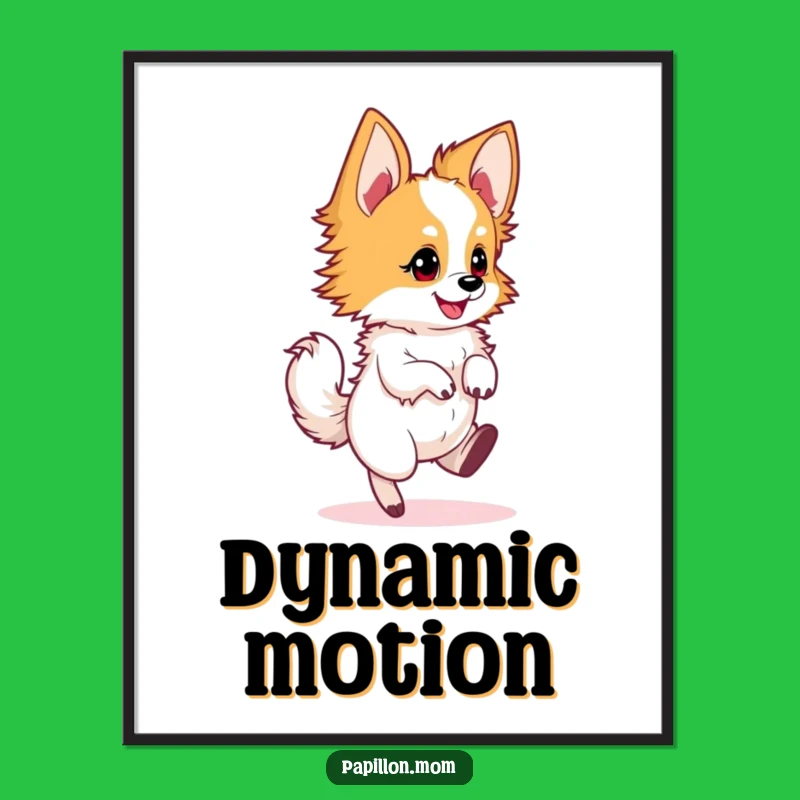 Funny Papillon Twirling Poster - Lively Funny Gift for Art Enthusiasts