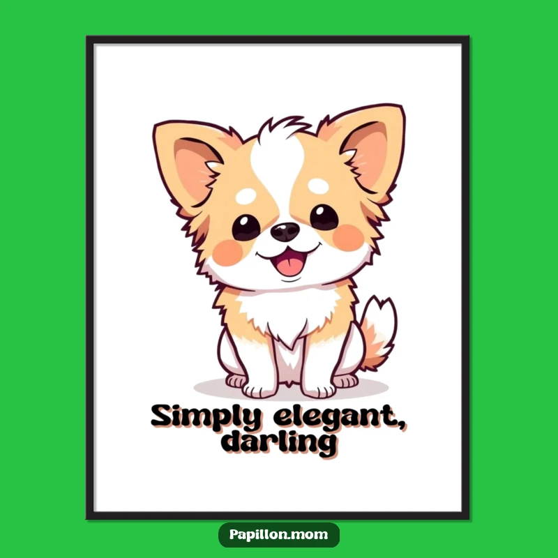 Funny Papillon Curtsy Poster: Bring Joyful Manners Home!