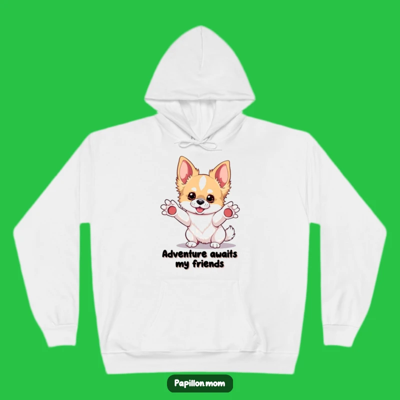 Funny Kawaii Papillon Dog Hoodie: Cozy Playful Pup Comfort Gift!