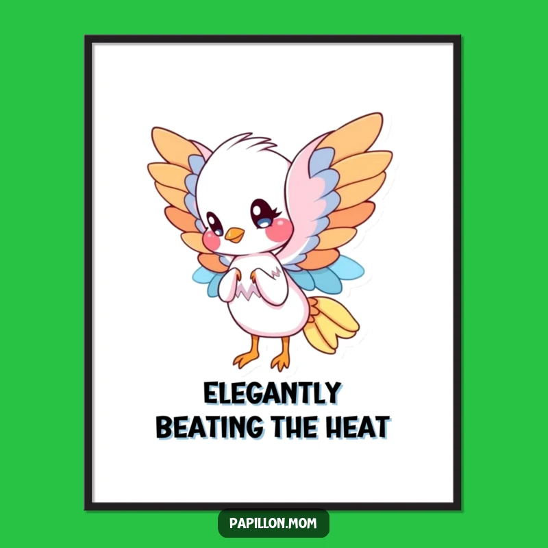 Free Printable Wall Art: Elegant Papillon Fanning - Funny Decor