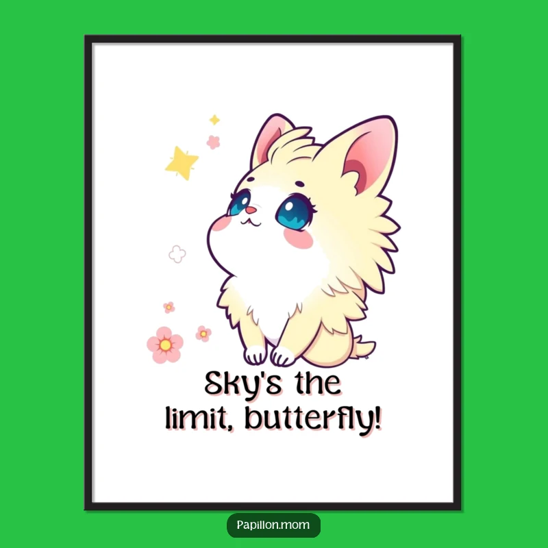 Free Printable Wall Art: Wonder Papillon Lady Looking Up - Downloadable Decor!