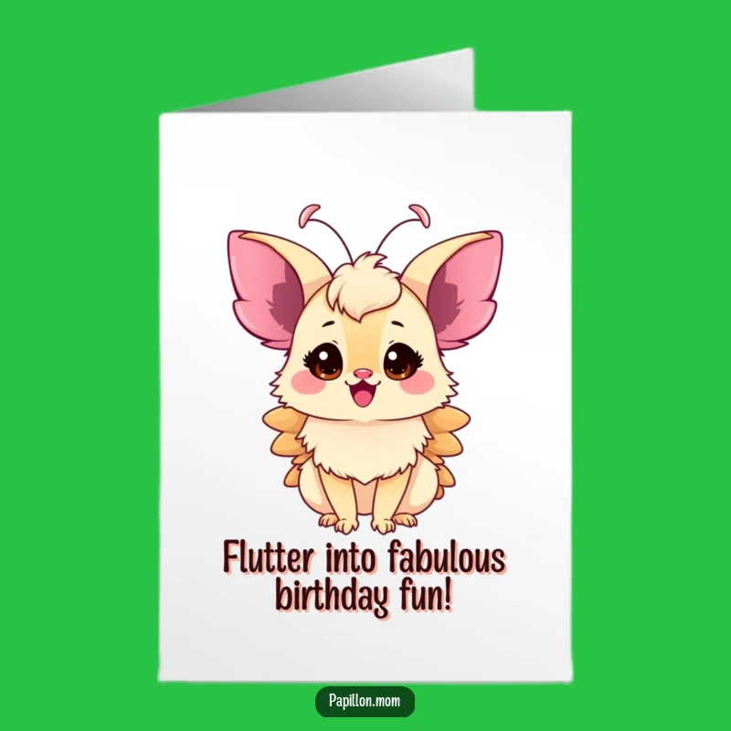 Free Printable Birthday Card: Excited Papillon Lady Animal for a Hilarious Downloadable Gift