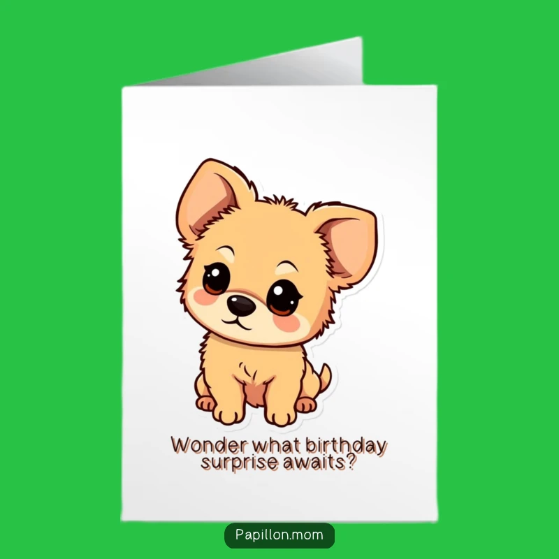 Free Printable Birthday Card: Curious Floppy-Eared Dog, Perfect DIY Downloadable Gift