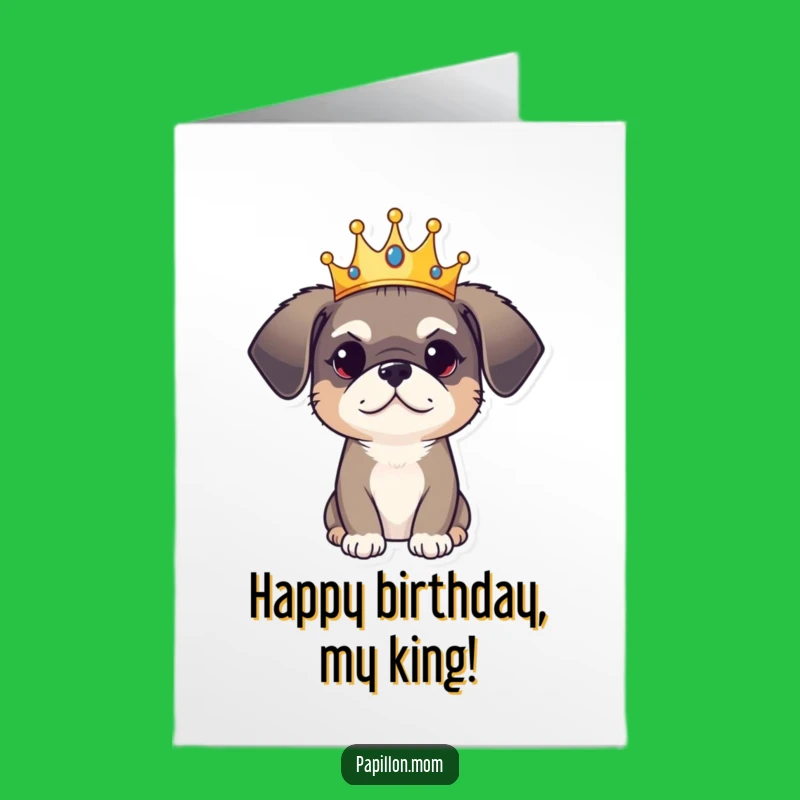 Free Printable Birthday Card: Royal Dog Crown, Funny Downloadable Gift