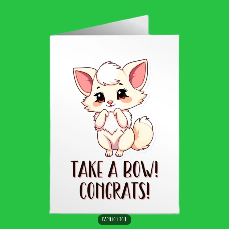 Free Printable Congrats Card: Papillon Bows for Your Grand Success!