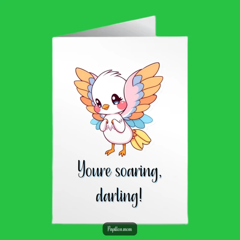 Free Printable Congrats Card: Papillon Fanning Elegance - DIY