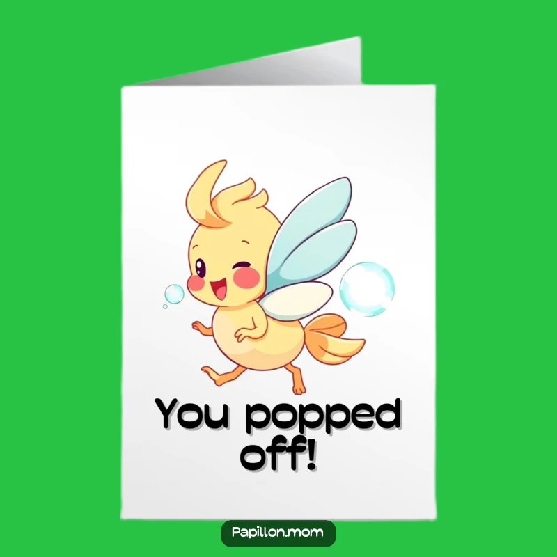 Free Printable Papillon Congratulations Card: Bubbling with Joy Downloadable