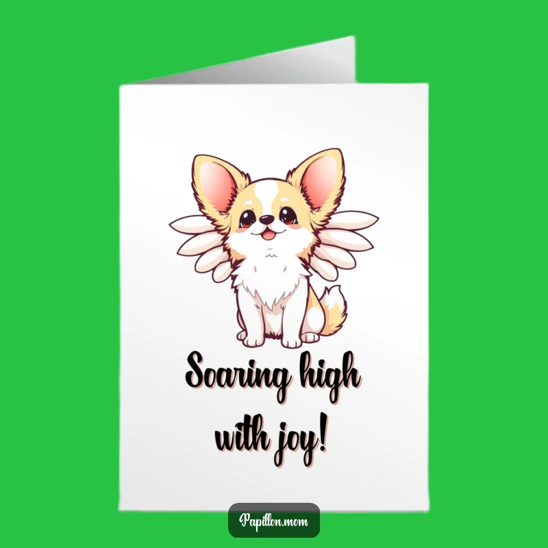 Free Printable Congrats Papillon Card: Happy Dog, Funny Downloadable Gift!