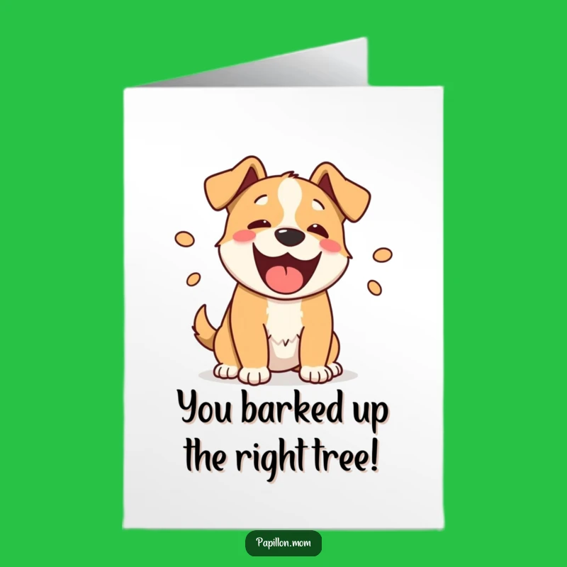 Free Printable Congrats Card: Joyful Barking Dog - Humorous Downloadable Gift
