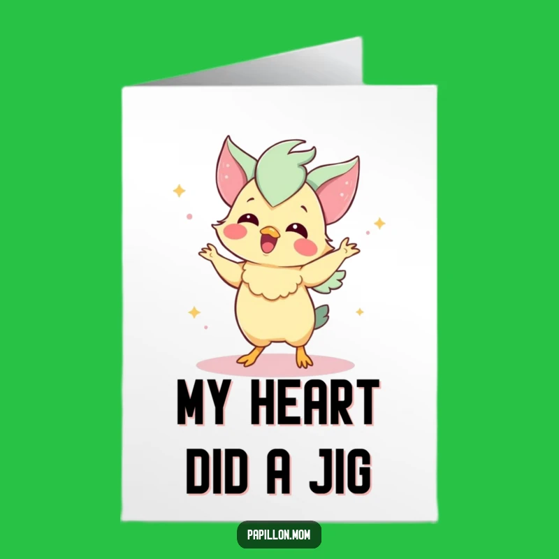 Free Printable Papillon Thank You Card: Dancing Dog Art Downloadable