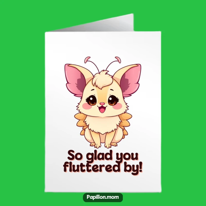 Free Printable Thank You Card: Excited Papillon Lady Animal for a Grateful Download
