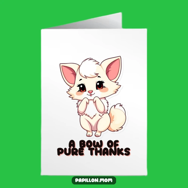 Free Printable Thank You Card: Papillon Bow for Thanks, So Elegant!