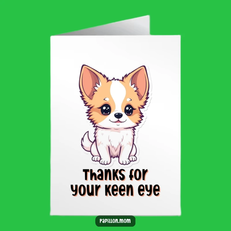Free Printable Thank You Papillon Card: Curious Observer, Funny Downloadable Gift!