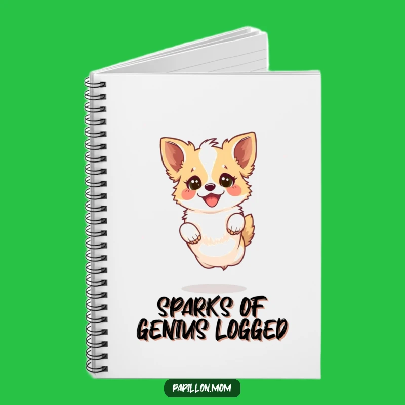 Funny Kawaii Papillon Dog Notebook: Leap into Ideas Journal!