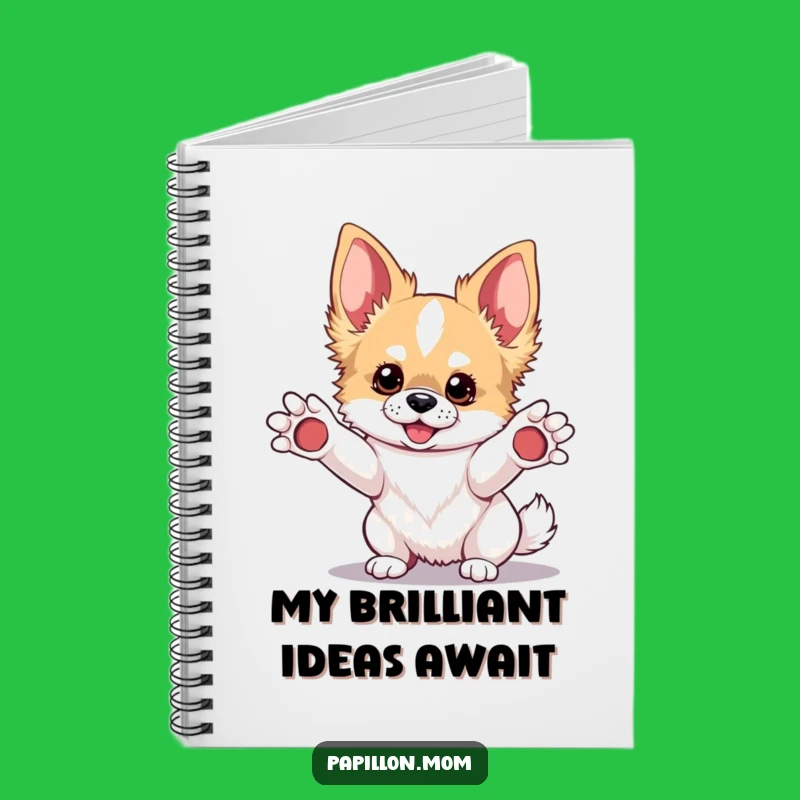 Funny Kawaii Papillon Dog Notebook: Playful Pup Journal Gift!