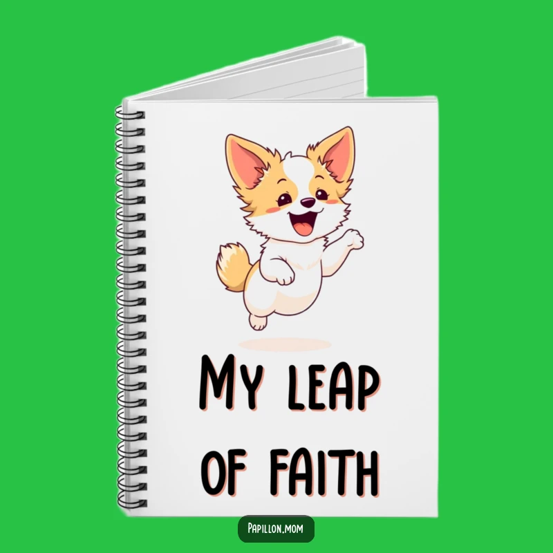 Funny Papillon Graceful Leap Notebook - Energetic Dog Journal