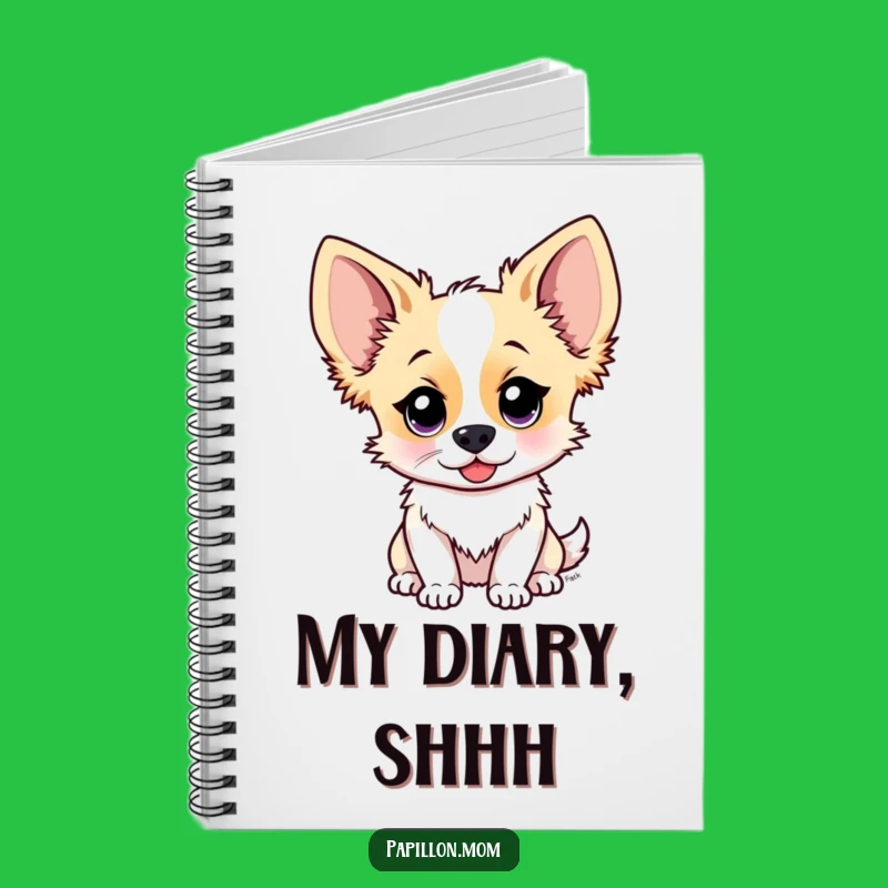 Funny Papillon Listening Ears Notebook - Curious Dog Journal