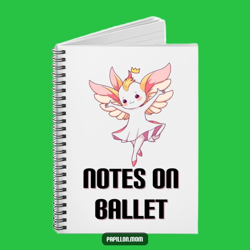 Funny Kawaii Papillon Twirl Notebook: Graceful notes, perfect for ideas, a funny gift.