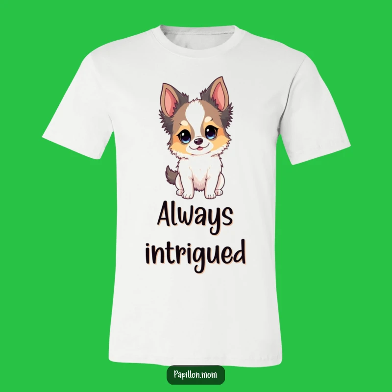 Funny Papillon Curious Expression T-Shirt - Playful Funny Gift for Dog Owners