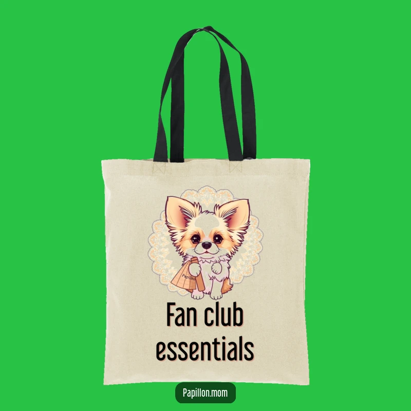 Funny Papillon Fan Peek Tote Bag: Carry Your Secrets in Style!
