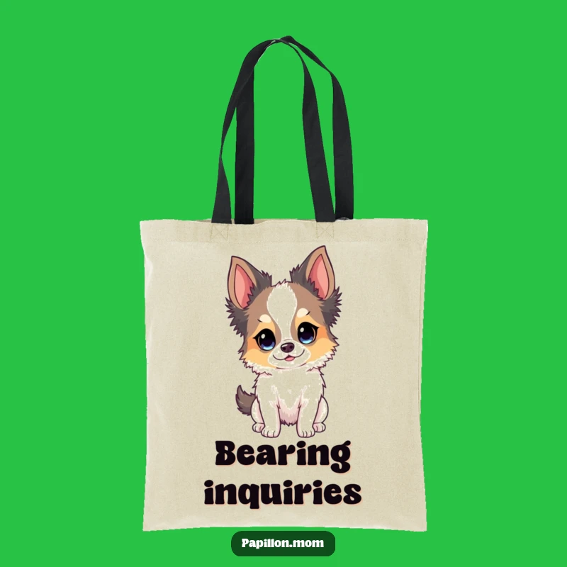 Funny Papillon Curious Expression Tote Bag - Chic Funny Gift for Everyday