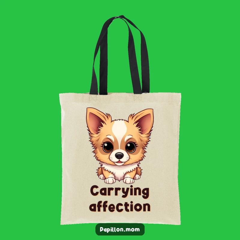 Funny Papillon Sweet Gaze Tote Bag - Charming Funny Gift for Everyday